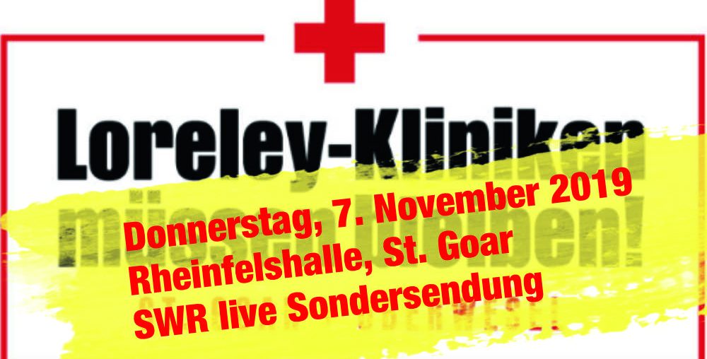 Rheinfelshalle St. Goar: SWR live zu Loreley Kliniken