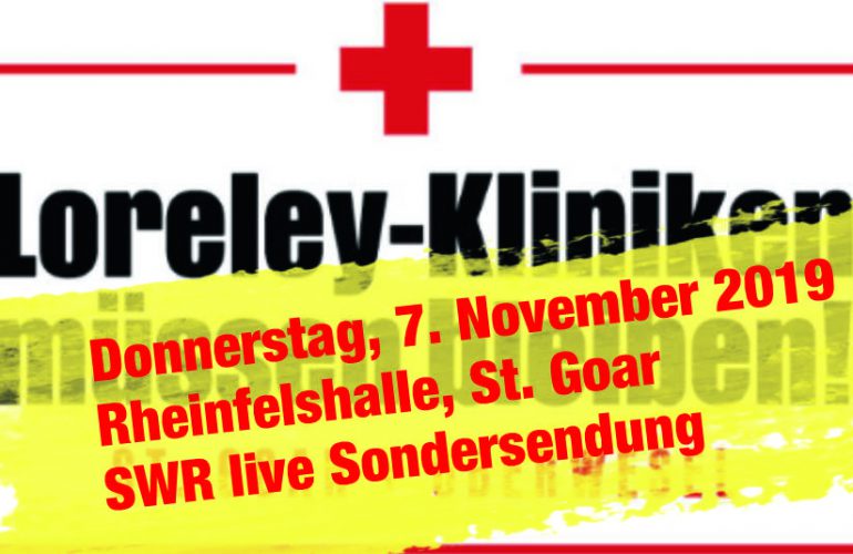 Rheinfelshalle St. Goar: SWR live zu Loreley Kliniken